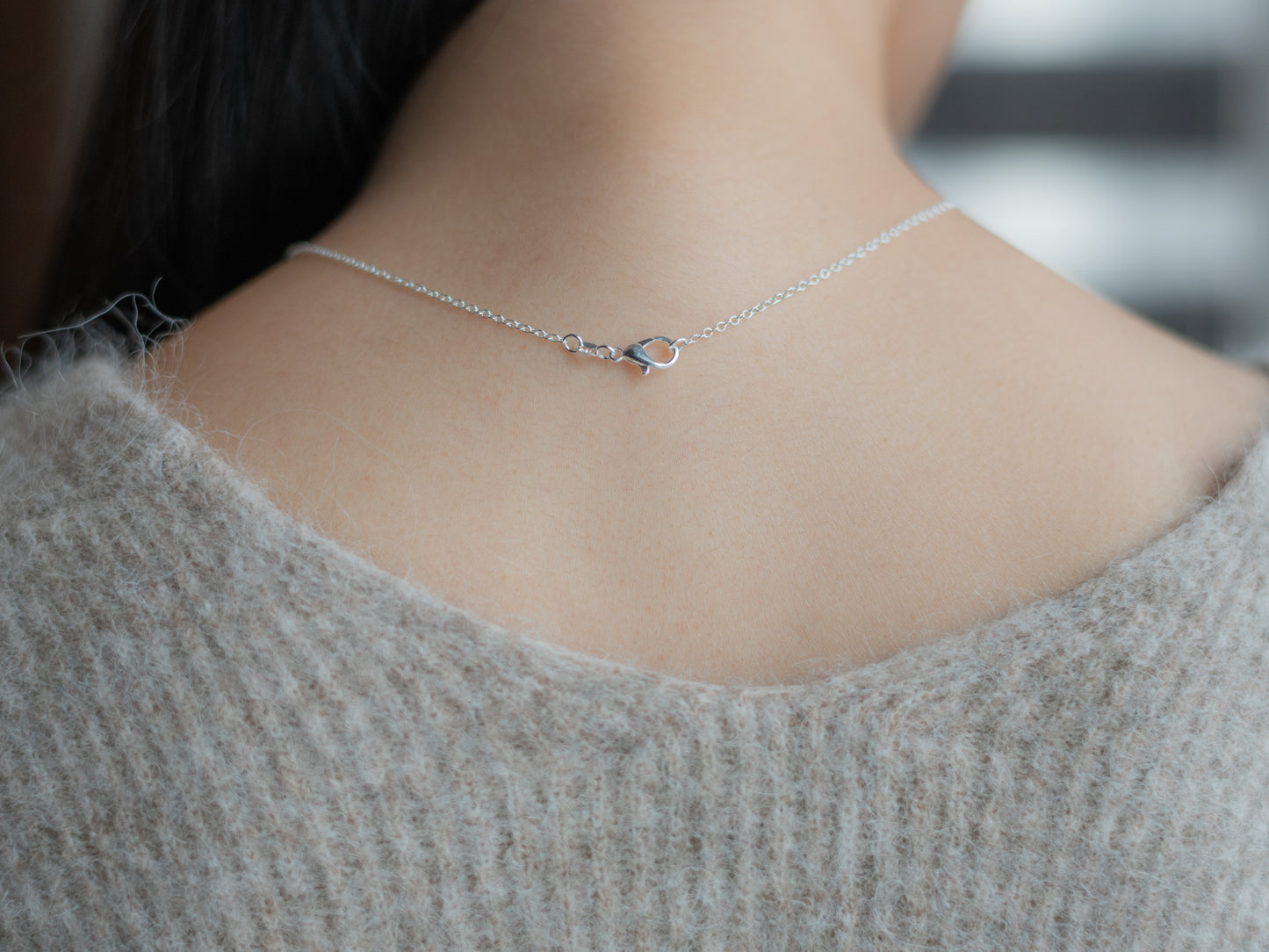 Wooden Necklace with .925 Silver Chain