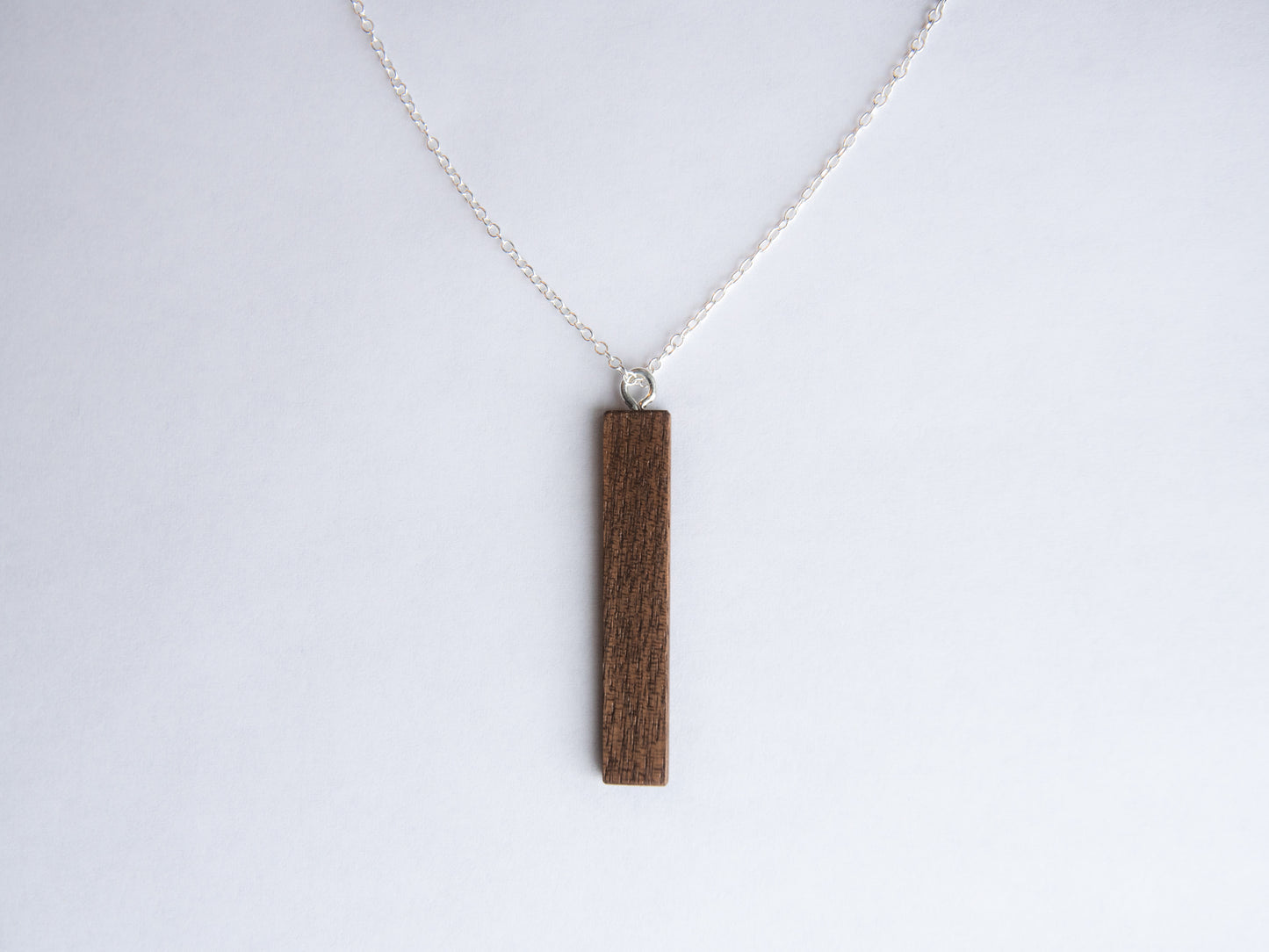 Wooden Necklace with .925 Silver Chain